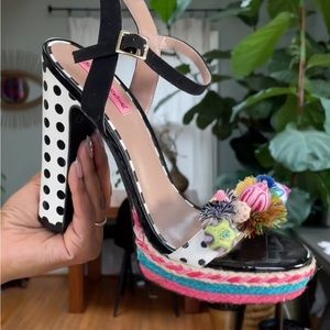 Betsy Johnson polka dot high heels